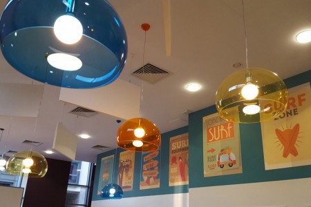 Astor House's creative and colourful lighting installation