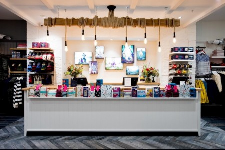 Joules, West Quay, Southampton - nautical themed till area and lighting