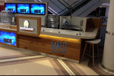 Fitout included signage and wooden counter tops