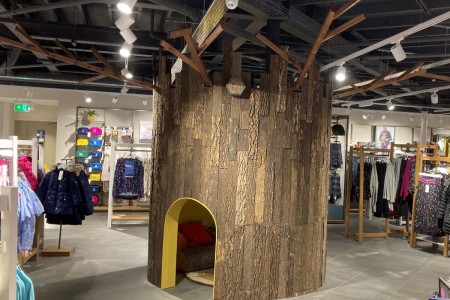 Faux tree house in Joules store