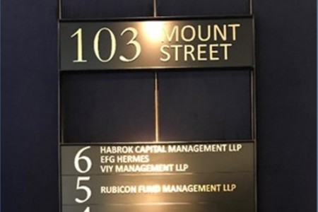 Meyer Bergman, Mount Street, Mayfair, London, Signage