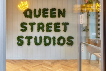 Queen Street Studios, Flooring, Bespoke Joinery, Moss Lettering, Fit-out, Refurbishment, Decorations