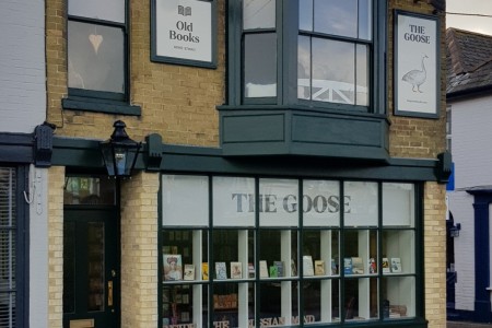 The Goose Bookshop, building structural repairs, extension and renovation, self-contained flat, complete fit out of the bookshop. client, preserving, original fixtures, new joinery units manufactured and installed, period style shopfront, fully reclaimed timber floor , vintage style, Shopfront