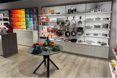 le Creuset, Interiors, Flooring, Fixtures, Crockery, Counters, Bespoke Joinery