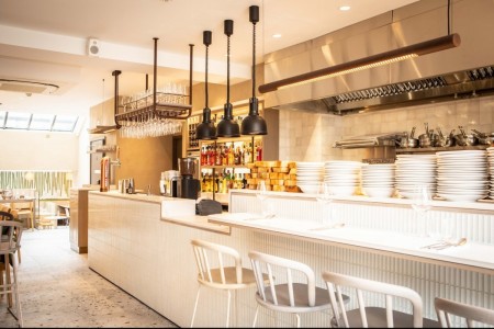 Following the successful completion of the Piccadilly restaurant last year Oakwoods were engaged again to complete the second NOTTO Pasta Bars site in the heart of Covent Garden.     Similar styles and finishes were used to create this 2 storey Restaurant and prep kitchen.     As before Oakwoods manufactured in-house all the bespoke joinery including servery bar/counter, banquettes, booth seats and various waiter stations.