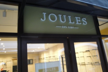 Joules, Cannock - shopfront with Joules name over the door