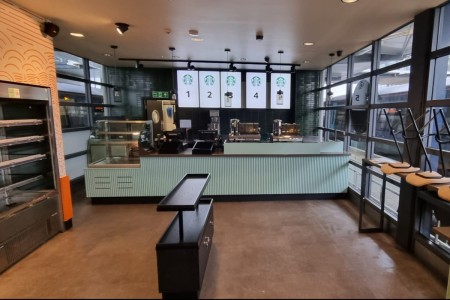 Starbucks at Ashford International Station.