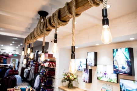 Joules, West Quay, Southampton - nautical themed lighting 